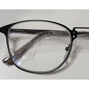 NWT EyeKepper Unisex Gunmetal Gray Round Reading Glasses 1.0 115229